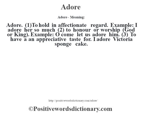 j'adore meaning in english.